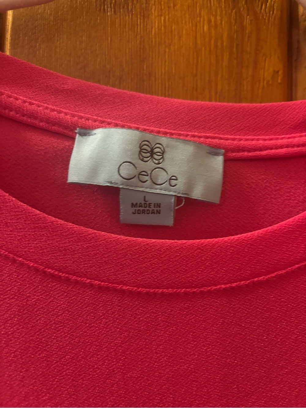 CeCe Pink Ruffle Sleeve Blouse - Picture 3 of 4